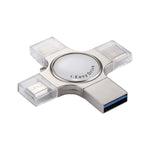 Clé USB 4 en 1 USB 2.0, 8 broches, Micro USB et USB-C / Type-C RQW-11S 64 Go, RQW-11S