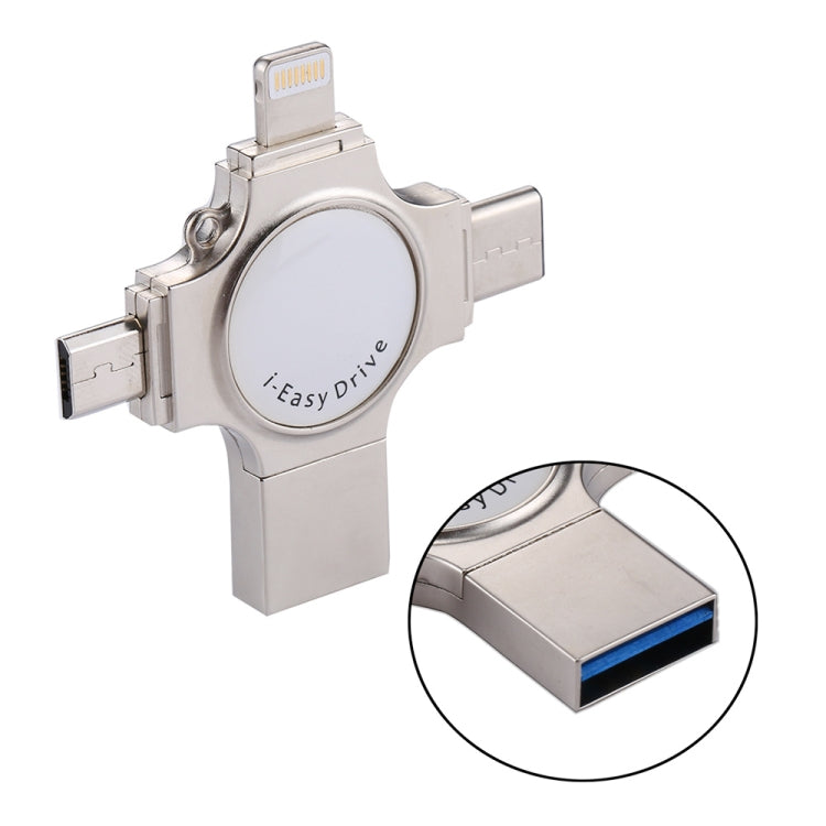 Clé USB 4 en 1 USB 2.0, 8 broches, Micro USB et USB-C / Type-C RQW-11S 64 Go, RQW-11S