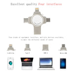Clé USB 4 en 1 USB 2.0, 8 broches, Micro USB et USB-C / Type-C RQW-11S 64 Go, RQW-11S