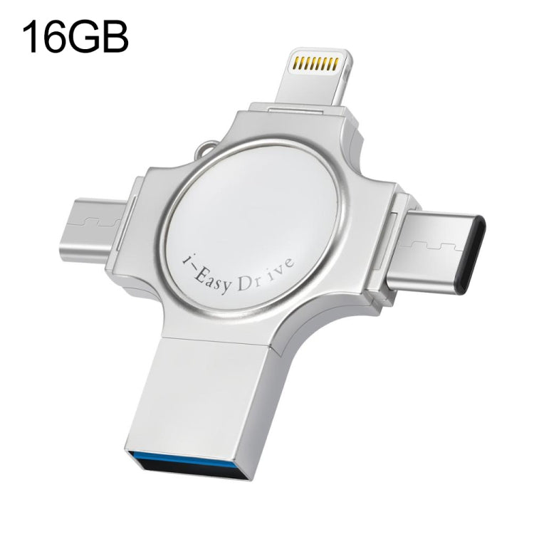 Clé USB 16 Go 4-en-1 RQW-11S (USB 2.0 & 8 broches & Micro USB & USB-C / Type-C), RQW-11S