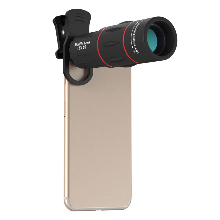 Objectif universel 18X Téléobjectif 3 en 1 + Trépied + Clip pour téléphone portable, APL-T18ZJ