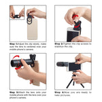 Objectif universel 18X Téléobjectif 3 en 1 + Trépied + Clip pour téléphone portable, APL-T18ZJ