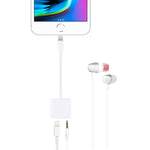 Adaptateur convertisseur 8 broches femelle + audio 3,5 mm femelle vers 8 broches mâle pour recharger et écouter