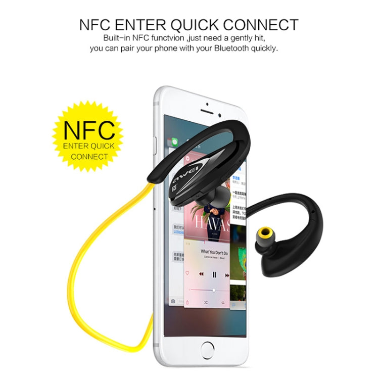 AWEI A880BL Écouteurs Stéréo sans Fil Bluetooth CSR4.1 Sports Étanches avec Fonction NFC, A880BL