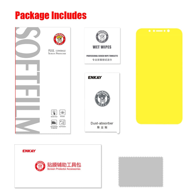ENKAY Hat-Prince 0.1mm Protecteur d'écran 3D intégral Film Hydrogel Antidéflagrant pour iPhone XS, Matériau TPU+TPE+PET, iPhone XS