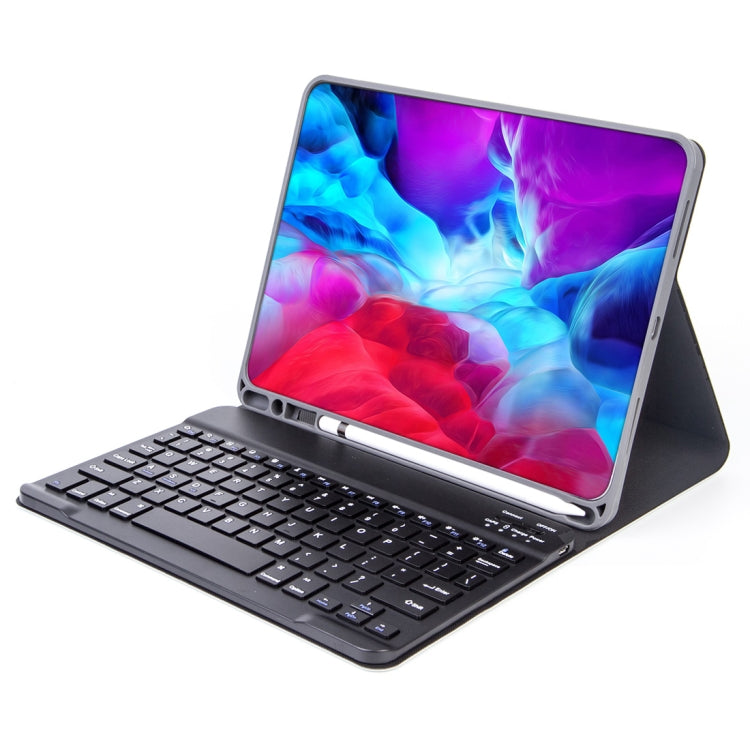 Étui pour tablette avec clavier Bluetooth détachable X-11B à texture unie pour iPad Pro 11 pouces 2020 / 2018, avec fente pour stylet, clavier noir