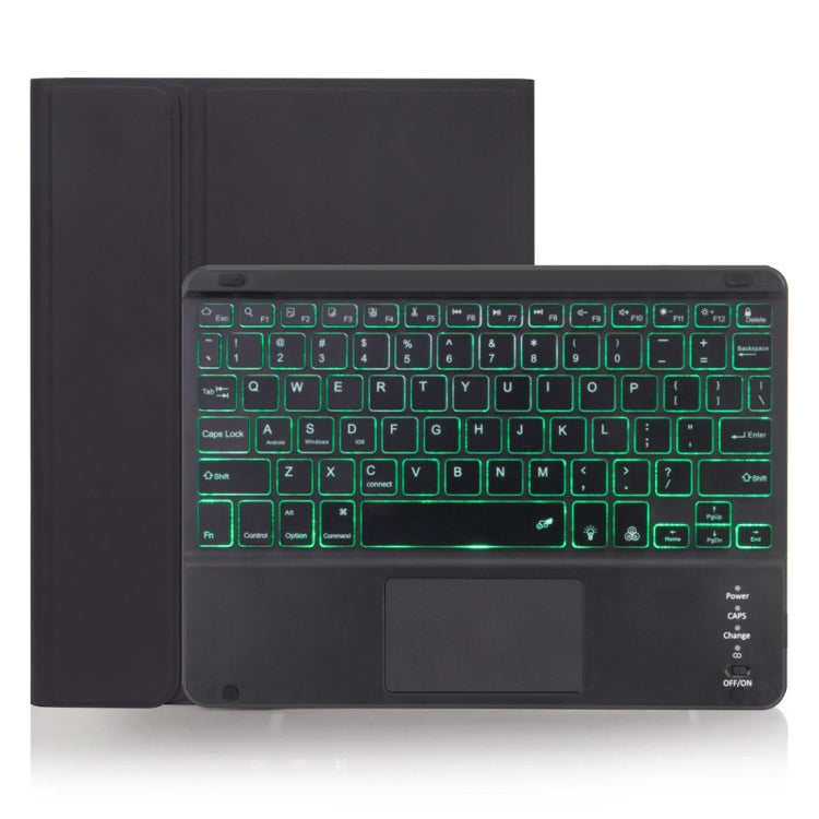 Étui pour tablette avec clavier Bluetooth détachable X-11BCS, texture unie, pour iPad Pro 11 pouces 2020 / 2018, avec pavé tactile, fente pour stylo et rétroéclairage