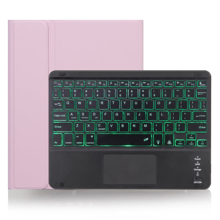 Étui pour tablette avec clavier Bluetooth détachable X-11BCS, texture unie, pour iPad Pro 11 pouces 2020 / 2018, avec pavé tactile, fente pour stylo et rétroéclairage