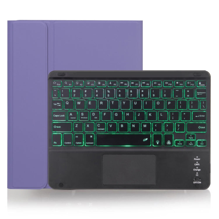 Étui pour tablette avec clavier Bluetooth détachable X-11BCS, texture unie, pour iPad Pro 11 pouces 2020 / 2018, avec pavé tactile, fente pour stylo et rétroéclairage