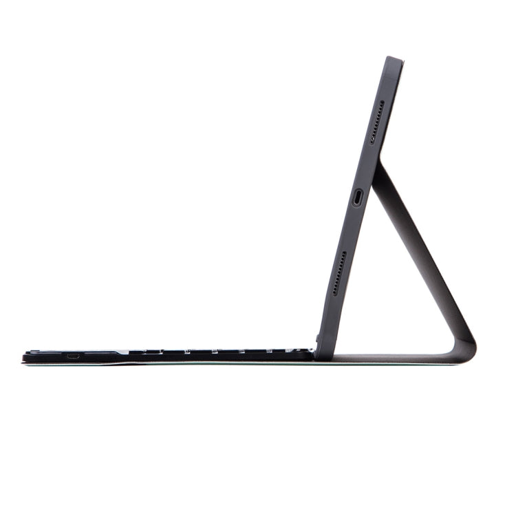 Étui pour tablette avec clavier Bluetooth détachable X-11BCS, texture unie, pour iPad Pro 11 pouces 2020 / 2018, avec pavé tactile, fente pour stylo et rétroéclairage