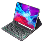 Coque de protection pour tablette X-11BS Skin Plain Texture avec clavier Bluetooth détachable pour iPad Pro 11 pouces 2020 / 2018, avec emplacement pour stylo et rétroéclairage, clavier noir