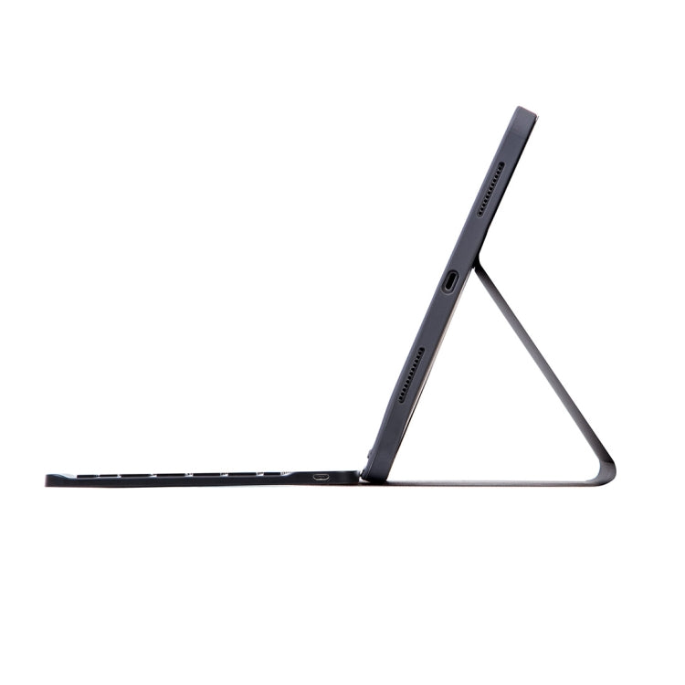 Coque de protection pour tablette X-11BS Skin Plain Texture avec clavier Bluetooth détachable pour iPad Pro 11 pouces 2020 / 2018, avec emplacement pour stylo et rétroéclairage, clavier noir