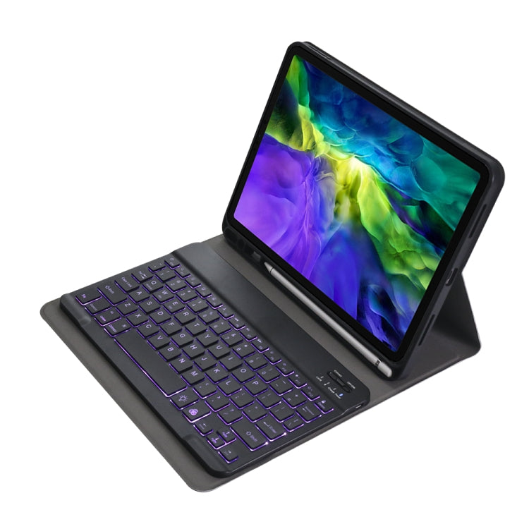 Étui pour tablette A11BS ultra-mince en ABS avec clavier Bluetooth détachable, rétroéclairage, fente pour stylet et support, pour iPad Pro 11 2022 / 2021 / Air 5 / Air 4