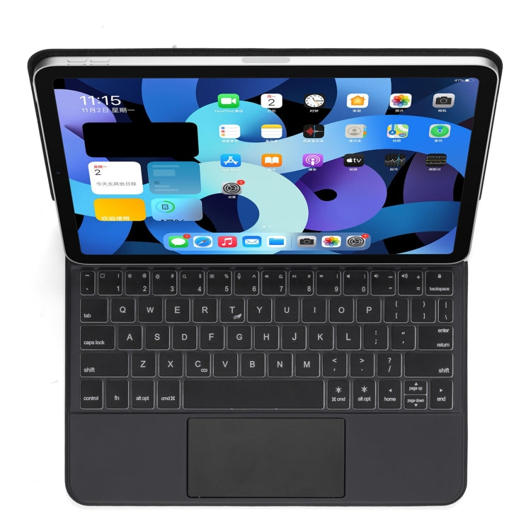 P109 Pro Étui Housse pour Tablette en Cuir avec Clavier Bluetooth Détachable Ultra-mince avec Pavé Tactile et Rétroéclairage Blanc pour iPad Pro 11 pouces 2021 / 2020 / 2018 et iPad Air 2020 10.9, P109 Pro