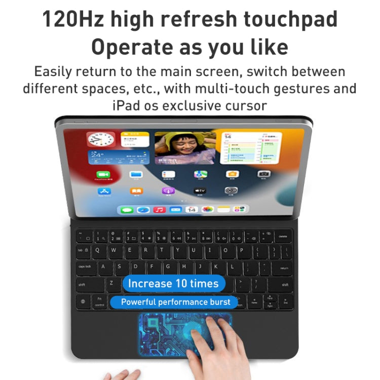 Étui en cuir avec clavier Bluetooth suspendu T89 Magic pour iPad Pro 11 2022 / 2021 / 2020 / 2018, pour iPad Pro 12.9 2022 / 2021 / 2020 / 2018