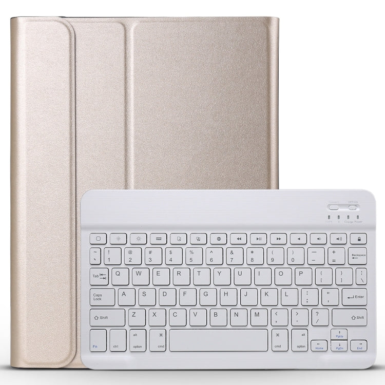 Étui pour tablette en cuir à rabat horizontal avec clavier Bluetooth détachable et texture brossée pour iPad Pro 11 pouces (2018)