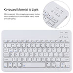 TG11B Detachable Bluetooth White Keyboard + Microfiber Leather Tablet Case for iPad Pro 11 inch (2020), with Pen Slot & Holder, White Keyboard