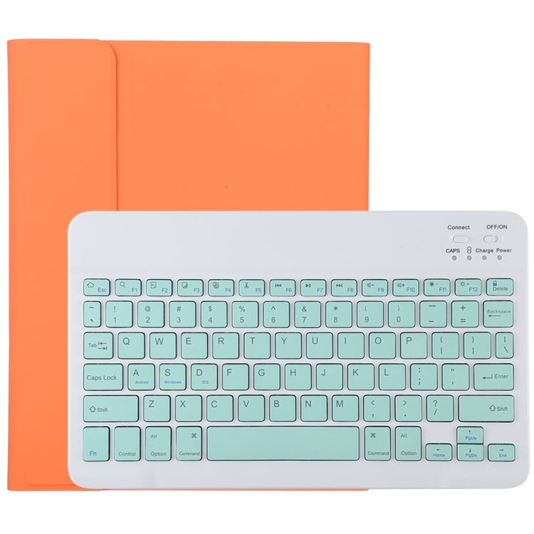 TG11B Clavier Bluetooth vert détachable + étui pour tablette en cuir microfibre pour iPad Pro 11 pouces (2020), avec fente et support pour stylo, clavier vert