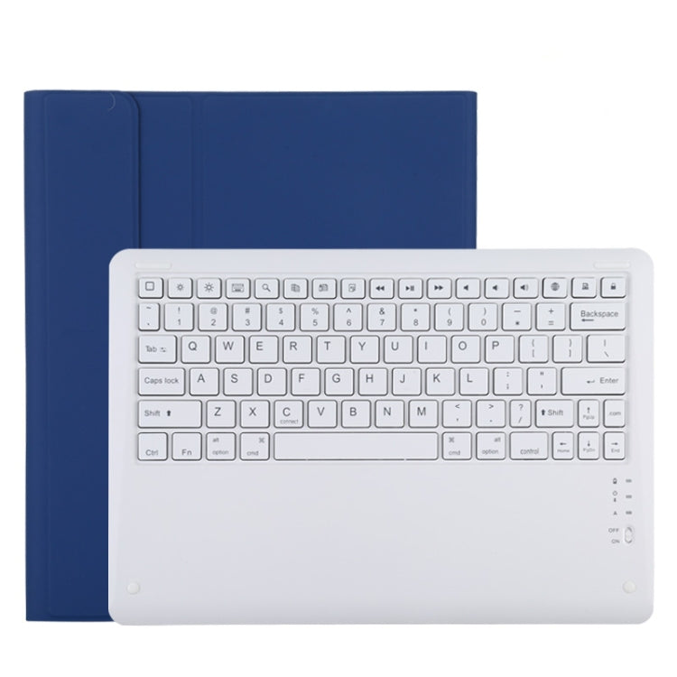 T129 Étui en cuir microfibre pour tablette iPad Pro 12,9 pouces (2020) avec clavier Bluetooth détachable, support, clavier blanc