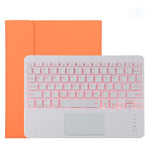 TG11BCS Étui pour tablette en cuir microfibre avec clavier Bluetooth détachable blanc pour iPad Pro 11 pouces (2020), avec rétroéclairage et pavé tactile et fente pour stylet et support, clavier blanc