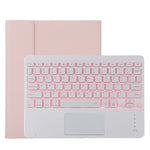 TG11BCS Étui pour tablette en cuir microfibre avec clavier Bluetooth détachable blanc pour iPad Pro 11 pouces (2020), avec rétroéclairage et pavé tactile et fente pour stylet et support, clavier blanc