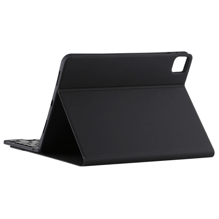 TG11BCS Étui pour tablette en cuir microfibre avec clavier Bluetooth détachable pour iPad Pro 11 pouces (2020), avec rétroéclairage, pavé tactile, fente pour stylet et support, clavier noir