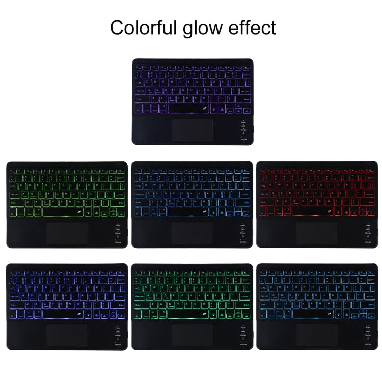 TG11BCS Étui pour tablette en cuir microfibre avec clavier Bluetooth détachable pour iPad Pro 11 pouces (2020), avec rétroéclairage, pavé tactile, fente pour stylet et support, clavier noir