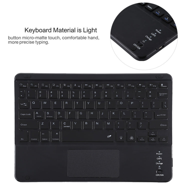 TG11BCS Étui pour tablette en cuir microfibre avec clavier Bluetooth détachable pour iPad Pro 11 pouces (2020), avec rétroéclairage, pavé tactile, fente pour stylet et support, clavier noir