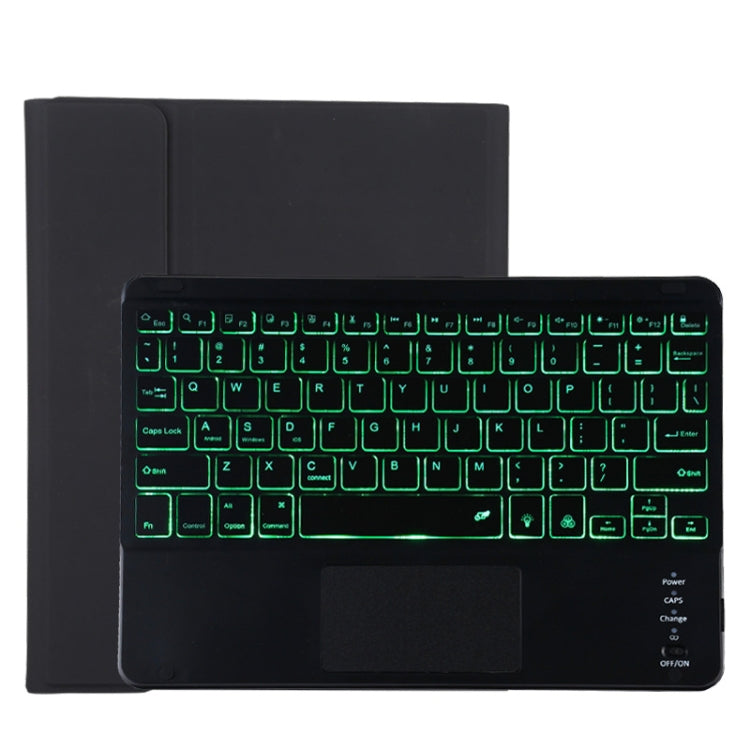 TG11BCS Étui pour tablette en cuir microfibre avec clavier Bluetooth détachable pour iPad Pro 11 pouces (2020), avec rétroéclairage, pavé tactile, fente pour stylet et support, clavier noir