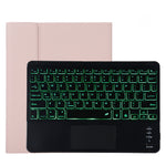 TG11BCS Étui pour tablette en cuir microfibre avec clavier Bluetooth détachable pour iPad Pro 11 pouces (2020), avec rétroéclairage, pavé tactile, fente pour stylet et support, clavier noir
