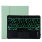 TG11BCS Étui pour tablette en cuir microfibre avec clavier Bluetooth détachable pour iPad Pro 11 pouces (2020), avec rétroéclairage, pavé tactile, fente pour stylet et support, clavier noir