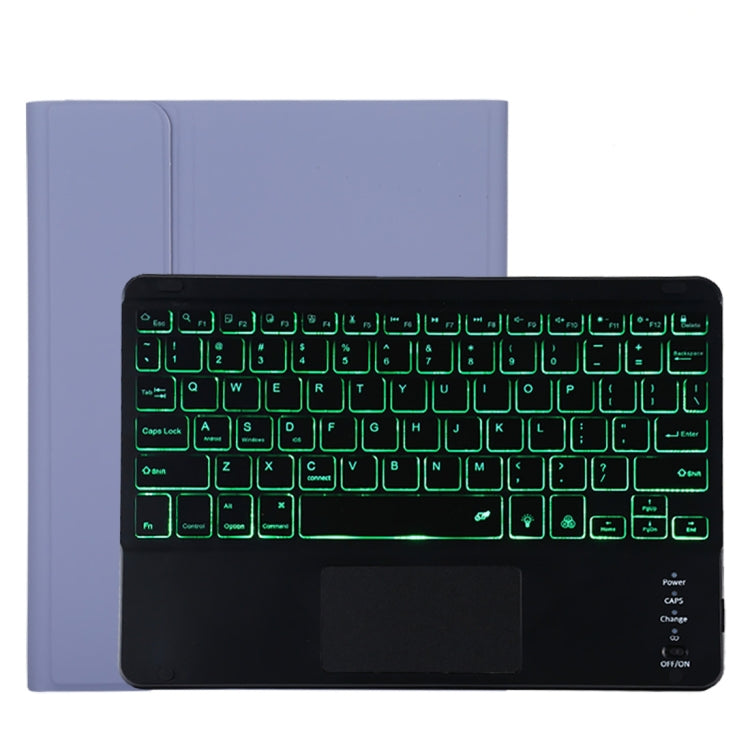 TG11BCS Étui pour tablette en cuir microfibre avec clavier Bluetooth détachable pour iPad Pro 11 pouces (2020), avec rétroéclairage, pavé tactile, fente pour stylet et support, clavier noir