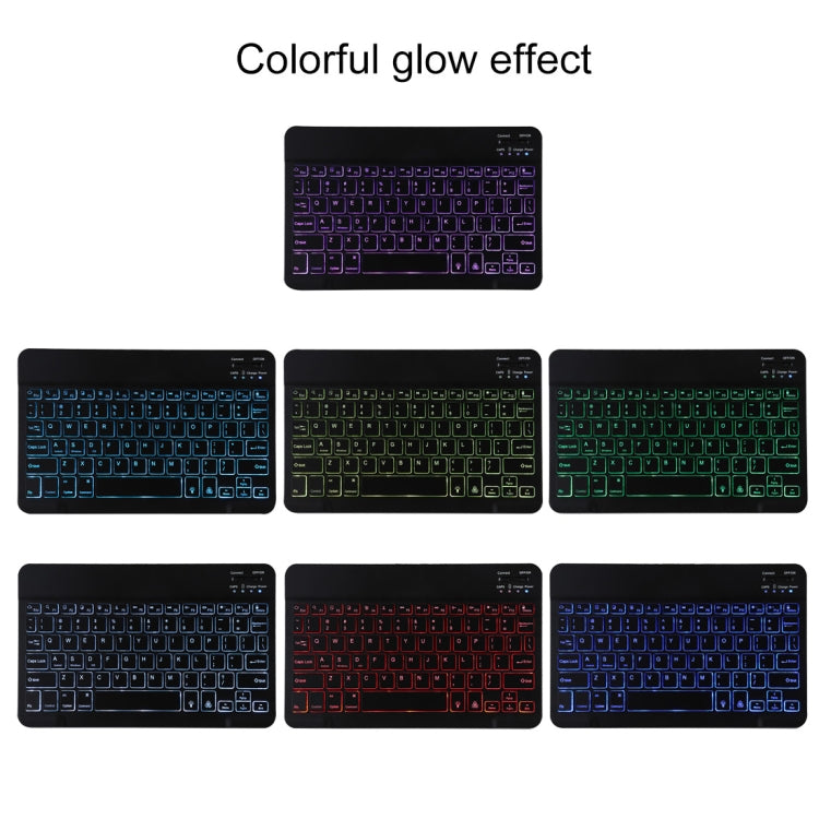 Clavier Bluetooth détachable TG11BS noir + étui en cuir microfibre pour tablette iPad Pro 11 pouces (2020), avec rétroéclairage et fente pour stylet et support, clavier noir