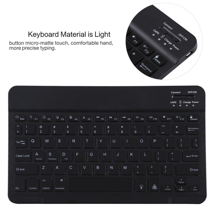 Clavier Bluetooth détachable TG11BS noir + étui en cuir microfibre pour tablette iPad Pro 11 pouces (2020), avec rétroéclairage et fente pour stylet et support, clavier noir