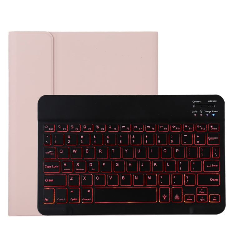 Clavier Bluetooth détachable TG11BS noir + étui en cuir microfibre pour tablette iPad Pro 11 pouces (2020), avec rétroéclairage et fente pour stylet et support, clavier noir