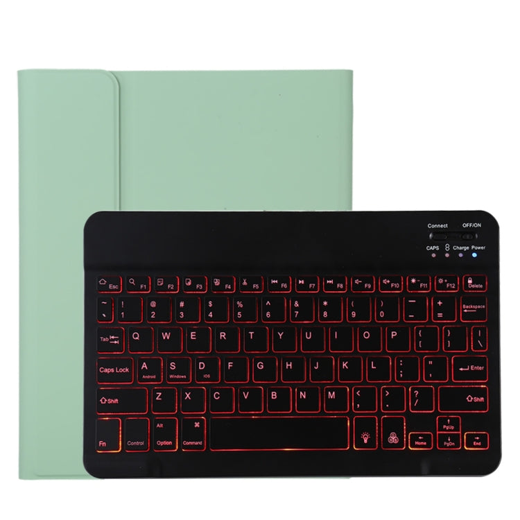 Clavier Bluetooth détachable TG11BS noir + étui en cuir microfibre pour tablette iPad Pro 11 pouces (2020), avec rétroéclairage et fente pour stylet et support, clavier noir