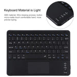 TG97BC Clavier Bluetooth détachable noir + étui pour tablette en cuir microfibre pour iPad 9,7 pouces, avec pavé tactile et fente et support pour stylo, TG97BC