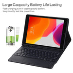TG97BC Clavier Bluetooth détachable noir + étui pour tablette en cuir microfibre pour iPad 9,7 pouces, avec pavé tactile et fente et support pour stylo, TG97BC