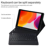 TG97BC Clavier Bluetooth détachable noir + étui pour tablette en cuir microfibre pour iPad 9,7 pouces, avec pavé tactile et fente et support pour stylo, TG97BC