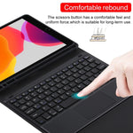 TG97BC Clavier Bluetooth détachable noir + étui pour tablette en cuir microfibre pour iPad 9,7 pouces, avec pavé tactile et fente et support pour stylo, TG97BC
