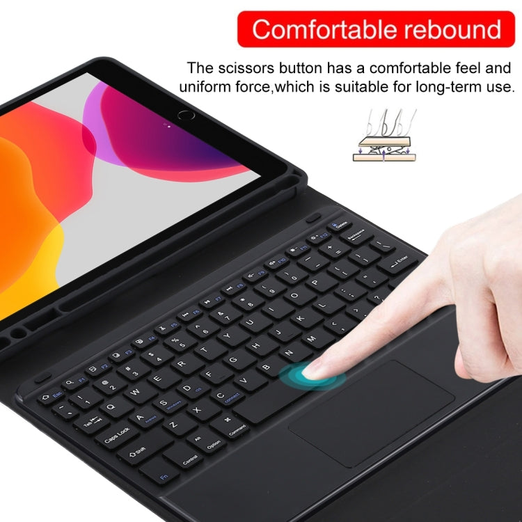 TG97BC Clavier Bluetooth détachable noir + étui pour tablette en cuir microfibre pour iPad 9,7 pouces, avec pavé tactile et fente et support pour stylo, TG97BC