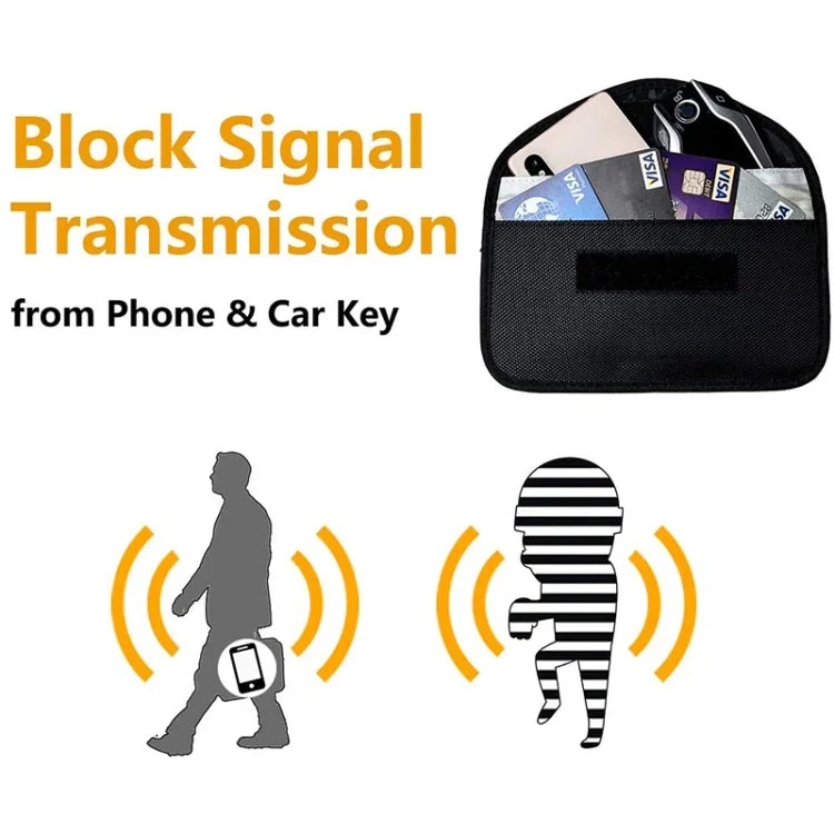 Sacoche de protection universelle en tissu Oxford anti-ondes pour téléphones portables de moins de 5,8 pouces, taille : 20*10cm, Noir 20x10cm, Rose 20x10cm, Kaki 20x10cm