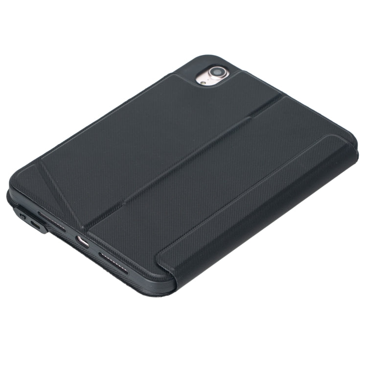 T06-AS Pour iPad mini6 / mini 7 Clavier Bluetooth tactile rétroéclairé type séparable Étui en cuir, T06-AS