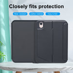 T06-AS Pour iPad mini6 / mini 7 Clavier Bluetooth tactile rétroéclairé type séparable Étui en cuir, T06-AS