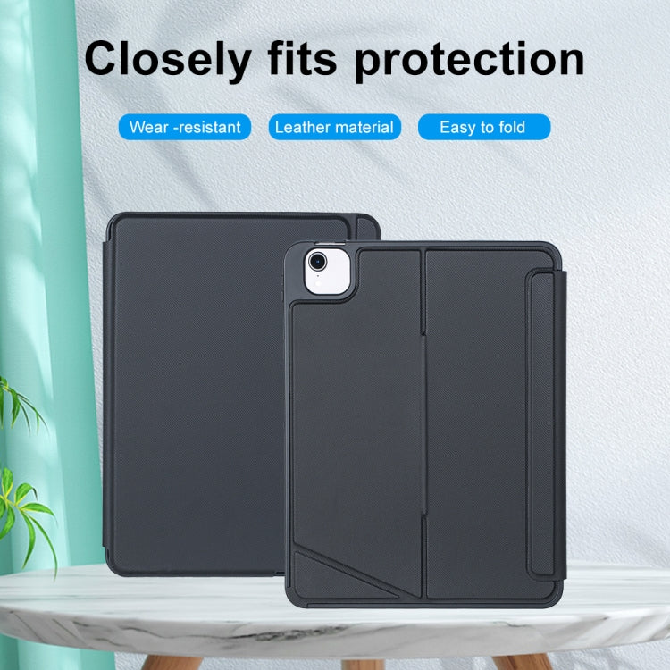 T11-AS Pour iPad Air 11 2025 / Air 5 / 4 10.9 / Pro 11 2022&2021&2020&2018 Clavier Bluetooth tactile rétroéclairé type fendu avec étui en cuir, T11-AS