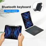 T11-AS Pour iPad Air 11 2025 / Air 5 / 4 10.9 / Pro 11 2022&2021&2020&2018 Clavier Bluetooth tactile rétroéclairé type fendu avec étui en cuir, T11-AS