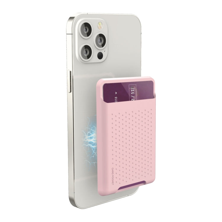 Pour les séries iPhone 13 / iPhone 12 Étui portefeuille en silicone Porte-cartes anti-démagnétisation Autocollant magnétique Magsafe