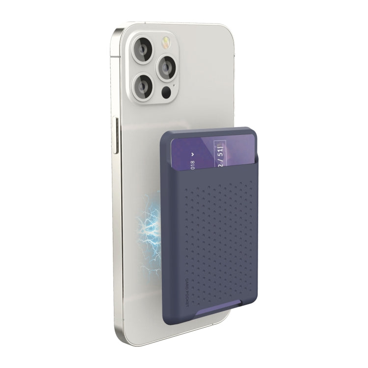 Pour les séries iPhone 13 / iPhone 12 Étui portefeuille en silicone Porte-cartes anti-démagnétisation Autocollant magnétique Magsafe