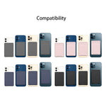 Pour les séries iPhone 13 / iPhone 12 Étui portefeuille en silicone Porte-cartes anti-démagnétisation Autocollant magnétique Magsafe