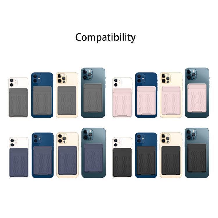 Pour les séries iPhone 13 / iPhone 12 Étui portefeuille en silicone Porte-cartes anti-démagnétisation Autocollant magnétique Magsafe